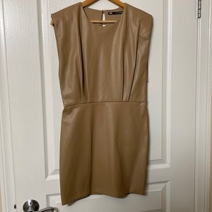 Zara Faux Leather Mini Dress